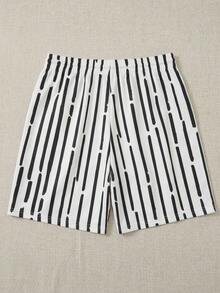 Bộ đồ nam mùa hè cổ tròn, kiểu dáng thường ngày gồm áo tank top và quần short. - trắng - Xem 6