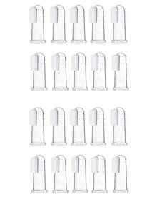 20pcs Dog Toothbrush Set, 360 Degree Dog Toothbrush, Cat Toothbrush, Dog Teeth Cleaning, Dog Finger Toothbrush, Suitable For Small And Large Pets - White - View 12