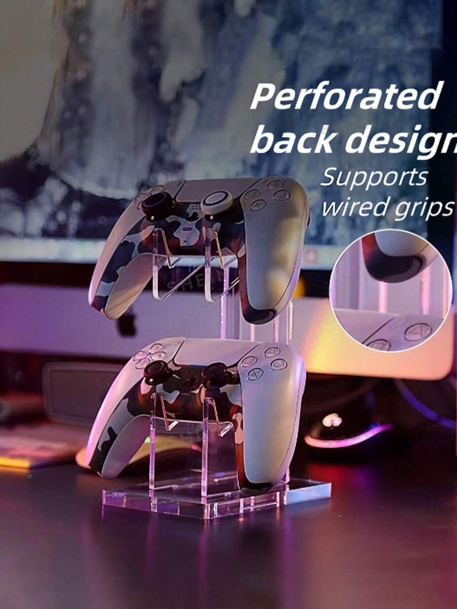 Acrylic Transparent Game Controller, Headphone, Console Display Stand Holder Rack - Multicolor - View 1