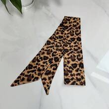 1 chiếc khăn choàng dài/băng đô/khăn quàng cổ họa tiết da báo thời trang mới, thích hợp sử dụng hàng ngày. - Beo - Xem 2
