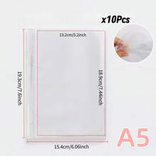 10张A5活页夹替换内芯，包括1格、2格、4格双面口袋保护套 - 彩色 - 查看 13