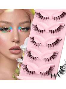 5对透明纤长假睫毛，自然打造精致芒果眼妆，瞬间放大并提亮双眸。 - 查看 7