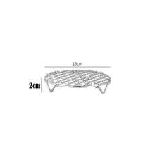 Portable Round Air Fryer Rack, Stackable Stainless Steel Grill With Cooling Rack For Feet, Home Kitchen, Oven, Steamer QYLD - 20 cm - View 9