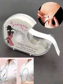 2 Rolls Waterproof Double-Sided Adhesive Tape, Strong Fixation, Long-Lasting, Transparent Invisible Design, Suitable For Securing Chest And Collar Clothing To Prevent Wardrobe Malfunction - Multicolor - View 1