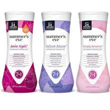 Bundle Of Summer's Eve Delicate Blossom, Simply Sensitive, + Amber Nights Daily Refreshing All Over Feminine Body Wash, Removes Odor, Feminine Wash PH Balanced, 15 Fl Oz - Gói đa dạng - Xem 1