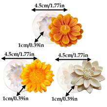 9pcs Mini Daisy Flower Silicone Candle Molds, Sunflower Shaped Resin Silicone Molds For DIY Candle, Soap, Plaster Crafts, Home Decor, Easy Release And Reusable - A - View 6