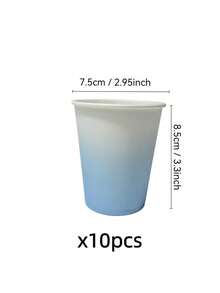 10/20/40入夢幻海洋藍漸層派對杯，星空深海漸層色，適用於冷熱飲，9oz大容量。適合生日派對、野餐、婚禮、母親節、單身女郎派對、復活節及派對裝飾。 - 9oz - 查看 8