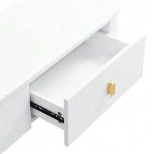 Lightweight Luxury TV Stand And Coffee Table Set, Ideal For The Living Room, With Drawers And Rounded Corners. - White - View 8