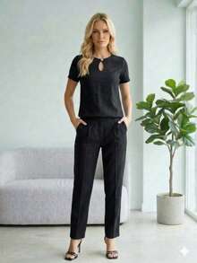 Cristani Elegant Sensual Fabric Set For Evening, Office, And Wedding. - 黑色 - 查看 1