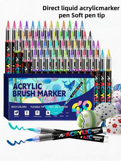 Bộ 288/240/168/120/72/60/48/36/24/12 bút dạ acrylic chống thấm nước. Đường kính đầu bút 5mm-1mm, có thể viết trên đá, thủy tinh, gỗ, vải bố, kim loại và các vật liệu khác, thích hợp cho vẽ tranh, tô màu, đánh dấu và các mục đích sử dụng khác. 168 màu sắc để lựa chọn, màu sắc sống động, thích hợp cho các dự án vẽ tranh ngày lễ, vật dụng cần thiết cho mùa tựu trường.
