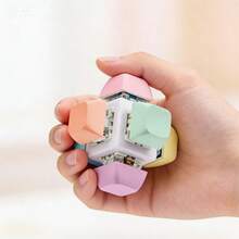 1pc 6-Key Stress Relief Squeeze Toy, Mechanical Fidget Keychain - Multicolor - View 4