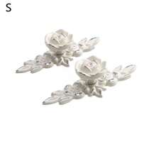 1 pieza/2 piezas Manijas de muebles de aleación de zinc en estilo minimalista moderno europeo color oro rosa y blanco marfil, adecuadas para gabinetes, armarios, cajones, perillas de puertas - Borde dorado marfil - Ver 16