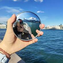 Travel Photography Essential - Small Round Mirror For Photo Check-Ins, Available In Large And Small Sizes, Convex Mirror For Wide-Angle Shooting, A Must-Have Travel Gift Mirror For Friends, Selfie Accessory, Portable Accessory, Compact Design, High-Quality Reflection, Content Creator - Multicolor - View 2