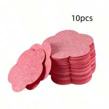 10pcs Face Cleaning Sponge Pad For Exfoliator Mask Facial SPA Massage Makeup Removal Thicker Compress Natural Cellulose Reusable - 粉色 - 查看 5