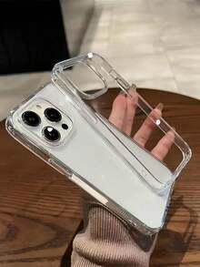 High-Quality Transparent Silicone Minimalist Cute Full-Body Shockproof Glossy Phone Case For IPhone 15/15 Pro Max/15 Pro/15 Plus/11/12/13/14/16 Pro Max/Xs/Xr/11 Pro/11 Pro Max/12 Pro/12 Pro Max/13 Pro/13 Pro Max/7 Plus/14 Pro/14 Pro Max/14 Plus/16 Pro/16 Plus/7 Plus/8 Plus/8/Se2 - White - View 5