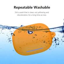 Orange Soft Silicone Case Cover With Keychain For  Power Pro 2 Full Shock-Absorbing Protective Case With Front LED Visible For Women Men - Orange - View 6