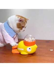 Cat Toys, Small Yellow Duck Launcher, Cat Slow Feeder, Pet Feeder, Small Yellow Duck Slow Feeder Toy - 100 - View 3