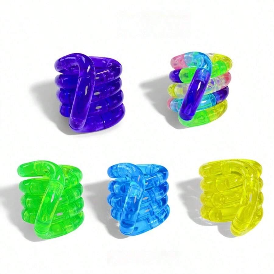 10pcs Twist Toys, Focus Training Tool, Fidget Toys For Stress Relief And Anxiety, Infinite Decompression Gift - Multicolor - View 1