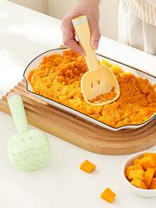 1个/2个装多功能烹饪勺带滤网，创意PP塑料漏勺，适用于家庭厨房、婴儿辅食和土豆泥捣碎器 - 彩色 - 查看 7