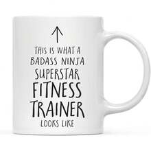 1pc 11oz Ceramic Coffee Mug With Fitness Instructor Design, Double-Sided Printing Reusable Cup, Microwave & Dishwasher , Fun Birthday Gift For Coworkers - Judo Master - View 1