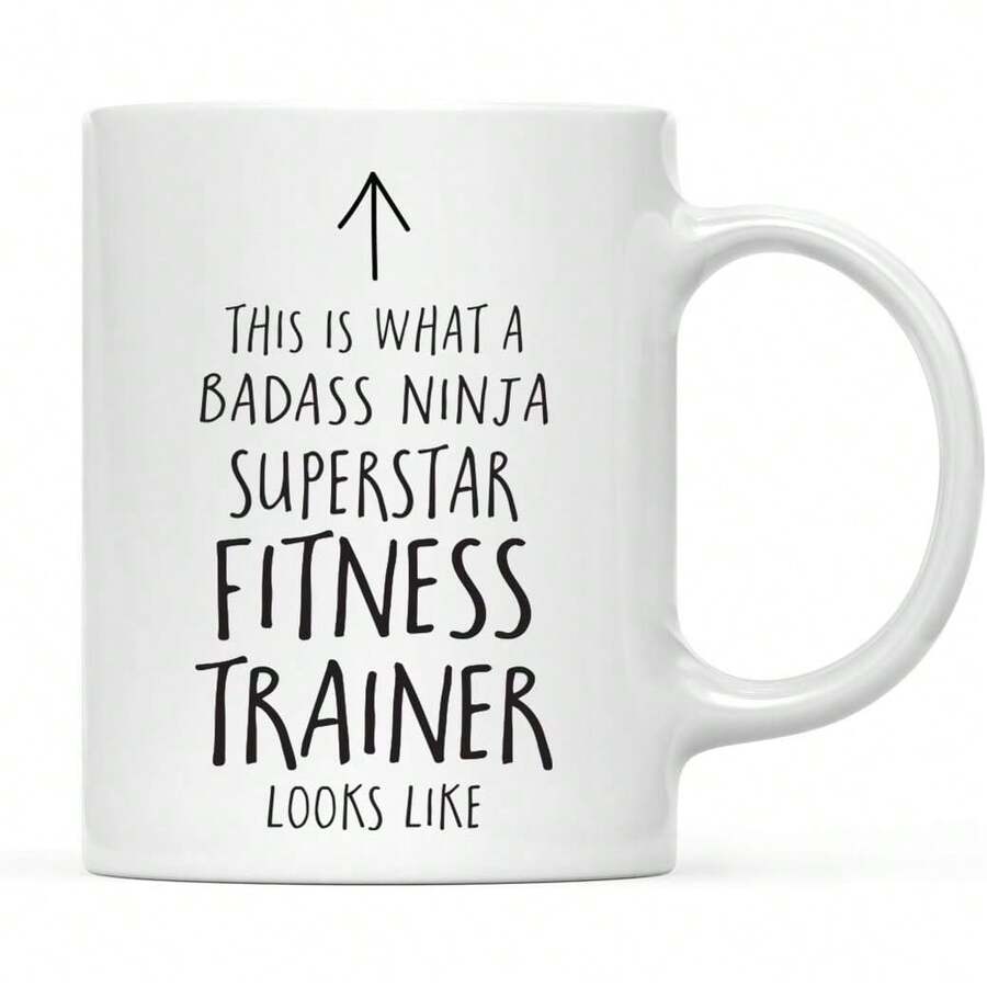 1pc 11oz Ceramic Coffee Mug With Fitness Instructor Design, Double-Sided Printing Reusable Cup, Microwave & Dishwasher , Fun Birthday Gift For Coworkers - Judo Master - View 1