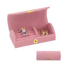 Mini Jewelry Box, Compact Travel Jewelry Box, Women's Portable Travel Jewelry Storage Box, Rings & Earrings - Multicolor - View 1