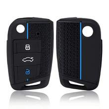 适用于大众高尔夫7 GTI、POLO、T-Cross、T-Touran、Tiguan、Octavia、Rapid、Fabia、Seat Ibiza、Leon、Ateca的新款钥匙壳保护套 - A - 查看 10