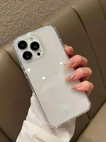 High-Quality Transparent Silicone Minimalist Cute Full-Body Shockproof Glossy Phone Case For IPhone 15/15 Pro Max/15 Pro/15 Plus/11/12/13/14/16 Pro Max/Xs/Xr/11 Pro/11 Pro Max/12 Pro/12 Pro Max/13 Pro/13 Pro Max/7 Plus/14 Pro/14 Pro Max/14 Plus/16 Pro/16 Plus/7 Plus/8 Plus/8/Se2 - White - View 9