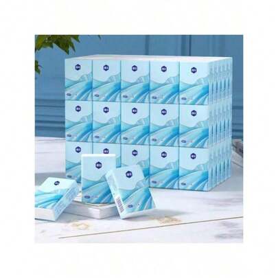 12/36/60/120pcs Portable Handkerchief Tissue Paper Packs, Mini Pocket Napkins, Essential For Students And Travelers (6pcs=1pack)