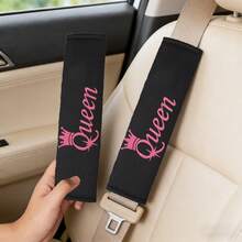 2pcs Car Safety Belt Shoulder Pads, Comfortable & Durable For All Seasons, Suitable For Driver & Passenger, Fashionable Interior Accessory - A - View 1