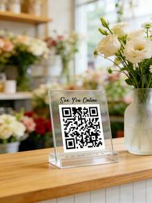 可客製化壓克力牌含底座 - 裝飾標誌與展示牌，可自訂QR碼、Logo或文字，3種款式可選，適用於酒吧、接待櫃檯、超市、餐廳、零售店、企業辦公室及一般商店，資訊展示的有效解決方案 - 彩色 - 查看 6