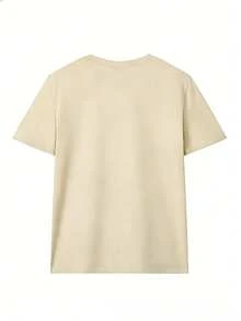 Áo thun ngắn tay in hình quả anh đào dành cho nữ, trang phục mùa hè mới về. - Màu be - Xem 3