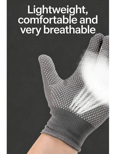 1pc Heat Resistant BBQ Grilling Gloves, Non-Slip Oil-Proof Kitchen Cooking Gloves, Nylon Coated Gloves, Non-Slip Durable Breathable, Suitable For Gardening/Driving/Labor Protection Thin Sticky Gloves