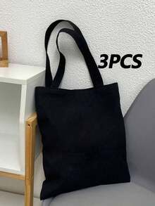 3 Stücke/Set Große Kapazität Aufbewahrungstasche, Shopper, Segeltuch Handtasche, Studentenrucksack, Campus Rucksack, Laptoptasche, Umhängetasche, Reisetasche, Sporttasche, Collegetrucksack, Schule, Geschäft, Outdoor, Wandern, Camping, Lässig Rucksack mit wasserdichten einfachen Taschen, geeignet für Absolventen, Teenager, Erstis, Sophomores, Junioren und Senioren - Verschiedenfarbig - Übersicht 12