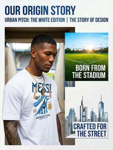 FIFA World Cup Themed Men's T - Shirt Featuring Argentina - Inspired Back Graphic, 100% Pure Cotton, Breathable & Comfortable Essential Item For Cheering On Your Favorite Team - 白色 - 查看 5