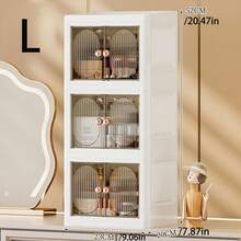 Bộ 1 hộp đựng mỹ phẩm cao cấp, hộp đựng đồ trang điểm sang trọng có ngăn kéo trượt, hộp đựng mỹ phẩm nhiều tầng dung tích lớn chống bụi, thích hợp cho phòng tắm, bàn trang điểm, đựng son môi, mỹ phẩm chăm sóc da, cọ trang điểm, sữa rửa mặt, mặt nạ. - Nhiều màu - Xem 6