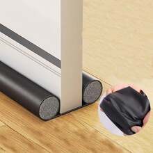 Door Sweep Weatherstrip, Bedroom Soundproof Anti-Draft Seal, Leather Quiet Insulation - Double-sided - View 2