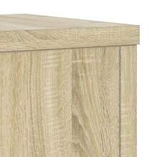 vidaXL Pflanzenständer 2 Stk., Blumenständer Hohle Konstruktion, Dekosäule Podest Für Pflanzen Dekoartikel, Blumenhocker Blumensäule, Helle Eiche Khaki 25x25x80cm Holzwerkstoff - Light Oak Khaki - View 8