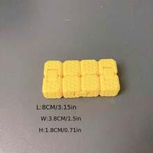 4 件套渐变 3D 打印方形减压指尖玩具，家居和办公桌装饰品，多色无限魔方，创意生日和圣诞礼物，颜色随机。 - 彩色 - 查看 6