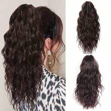 14 Inch Synthetic Curly Claw Clip Ponytail Fashion Daily Short Wig Fluffy Wig Double Ponytail Extension High Temperature Resistant Elegant - Multicolor - View 16