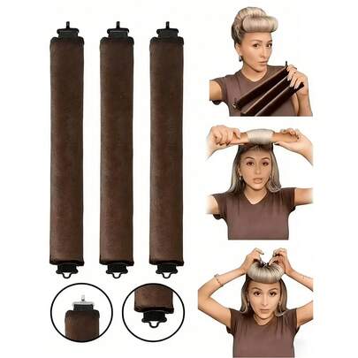 3pcs Heatless Curling Tool Set, Hair Styling Set Includes: Curling Plate And Heating Rod, Sponge Curler, Overnight Hair Care Tools, Women's Foam Curler, And Necessary For Back To School