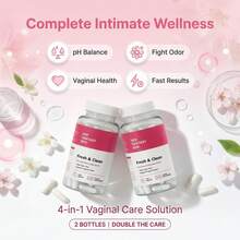 Her Fan-Tasy Box Gentle Boric Acid Suppositories - 30 Count PH Balance For Sensitive Skin - 2-bottle - 查看 1