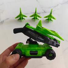 Green Flying Shooting Toy, Simple Fighter Jet Launcher Toy, Family Entertainment Battle Game, Suitable For Outdoor Sports And Recreation, Manual Launcher, Children & Boys Gift, Halloween & Christmas Gift - Green - View 5