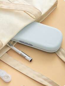 Simple Macaron Multi-Functional Pencil Case, Creative Stationery Organizer Box, Cute Robot Double-Layered Pen Box - Multicolor - View 3