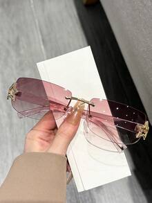 1 Cặp kính thời trang không gọng dành cho nữ, phụ kiện đi biển mùa hè. - Nhiều màu - Xem 9
