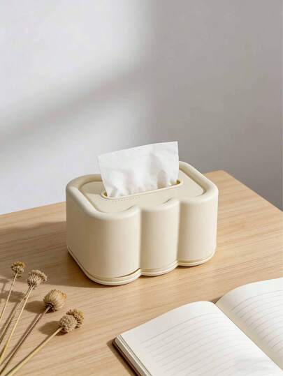 علبة مناديل بتصميم سحابة الربيع باللون الكريمي، ديكور مكتبي جميل للغرفة المعيشية والنوم، حامل مناديل أبيض عالي الجودة