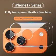 Bộ 4 miếng dán bảo vệ ống kính chống sốc bằng chất liệu PET cho iPhone 17 Pro Max/17 Pro/17/17 Air, độ phân giải cao, chống trầy xước, trong suốt và không bị cong vênh, tương thích với các loại ốp lưng toàn diện, quà tặng mùa xuân cho việc bảo vệ camera. - Trong suốt - 4 chiếc - Xem 5
