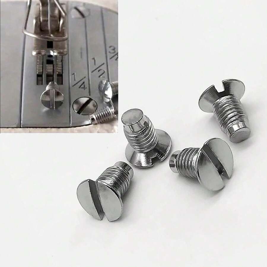 10pcs Sewing Machine Needle Plate Screws, Suitable For Industrial Straight Stitch Machines And Vintage Foot-Operated Sewing Machines - 10 Pin Plate Screws - View 1