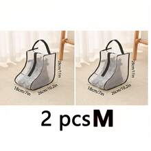 1/2/3/4pcs Boot Storage Bags Dust-Proof, Travel Shoe Bags Mid-High Boot Storage Bags, Home Boot Storage Bags, Visible Dust-Proof Boot Covers, Suitable For Shoe Storage Racks, Graduation Travel Shoe Storage Bags, Graduation Gifts - Black - View 11