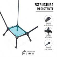 Hill Bros Silla Plegable Camping Portatil Compacta y Resistente para Playa Senderismo y Descanso con Bolso Multiusos y Bolso de viaje para Exterior y Actividades al Aire Libre - Hill Comfort Verde - Verde militar - Ver 5